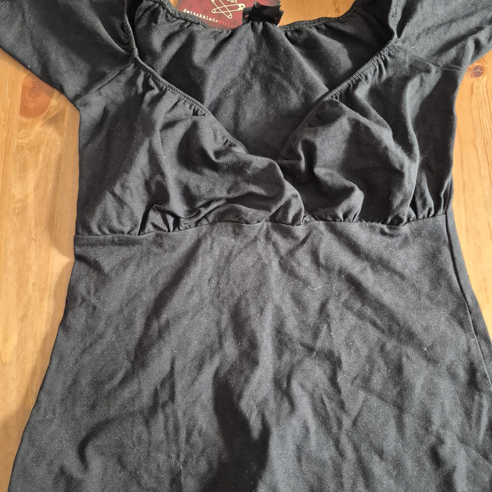 Black V-Neck Top